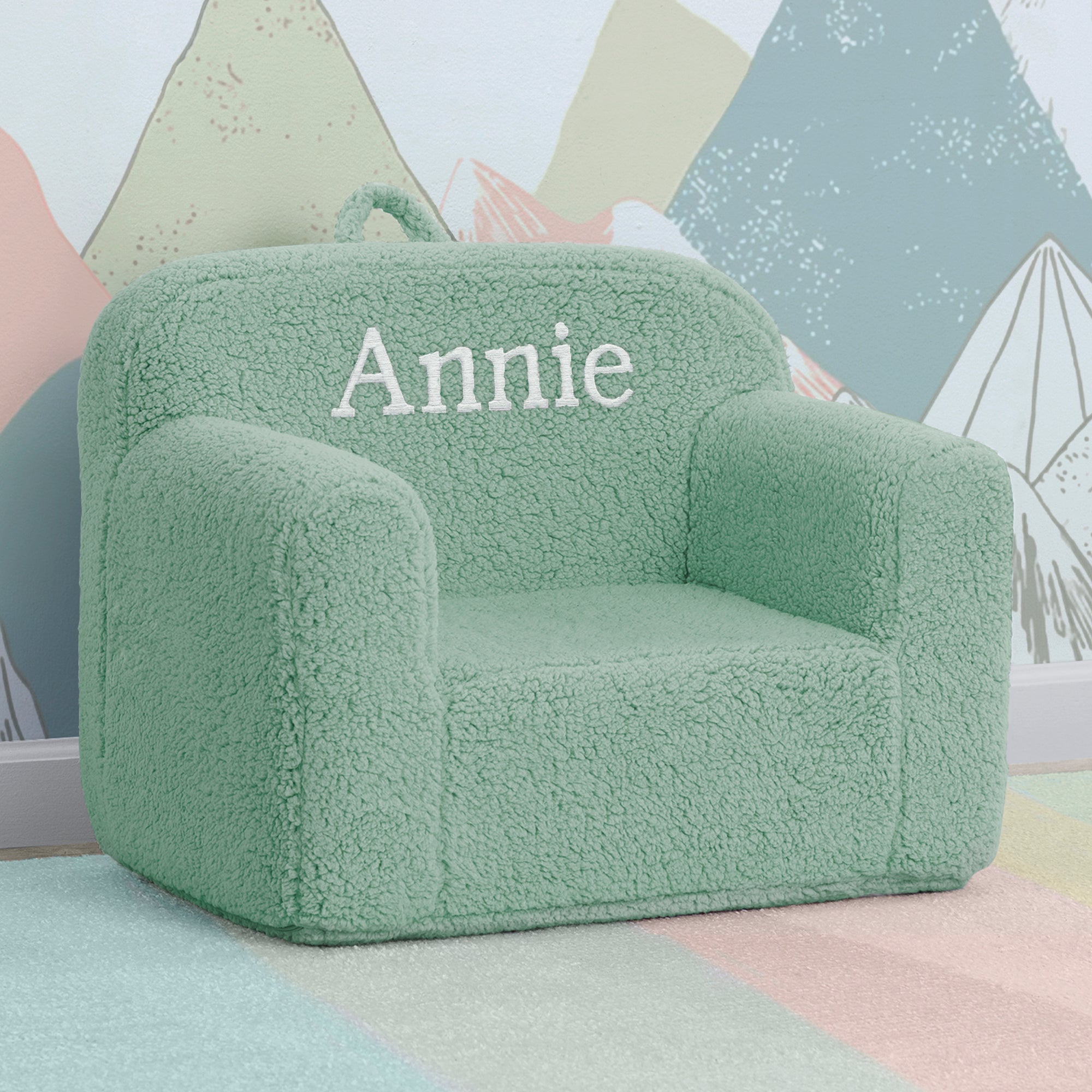 Personalized Cozee Sherpa Chair for Kids