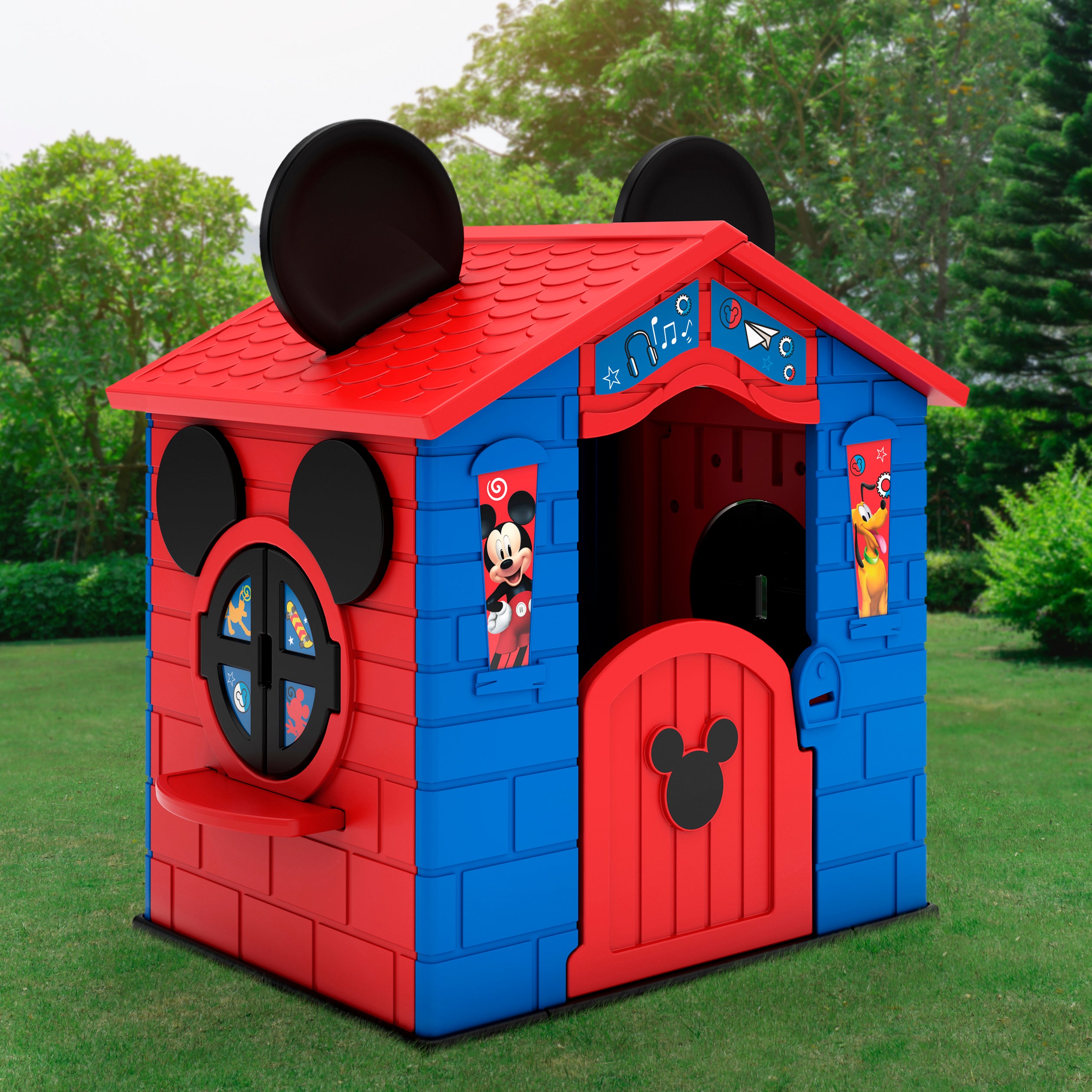 Mickey Mouse Plastic Indoor/Outdoor Playhouse with Easy Assembly