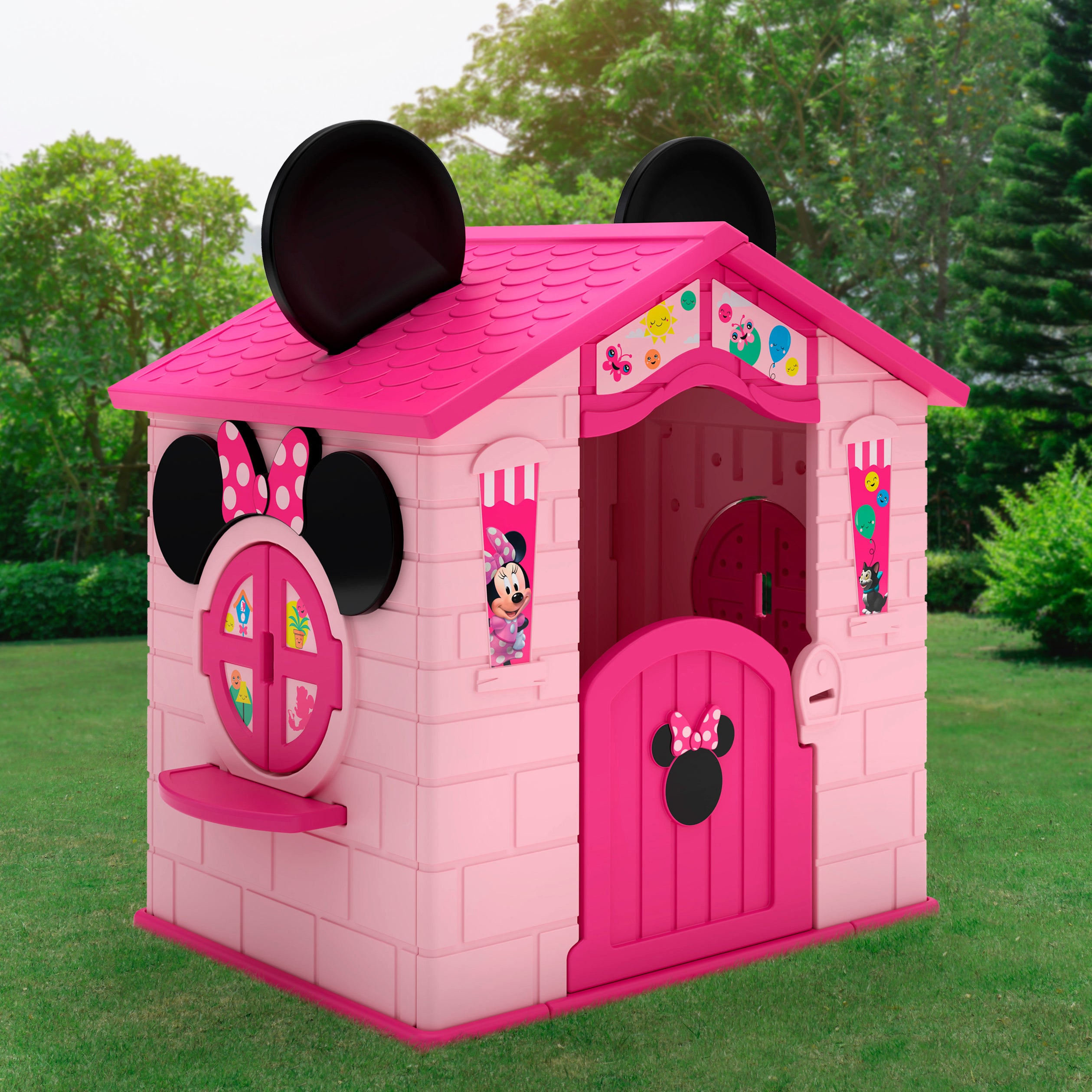 Minnie Mouse Plastic Indoor/Outdoor Playhouse with Easy Assembly