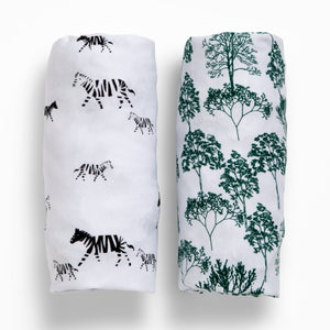 Modern Safari Fitted Crib Sheets - 2 Pack 3