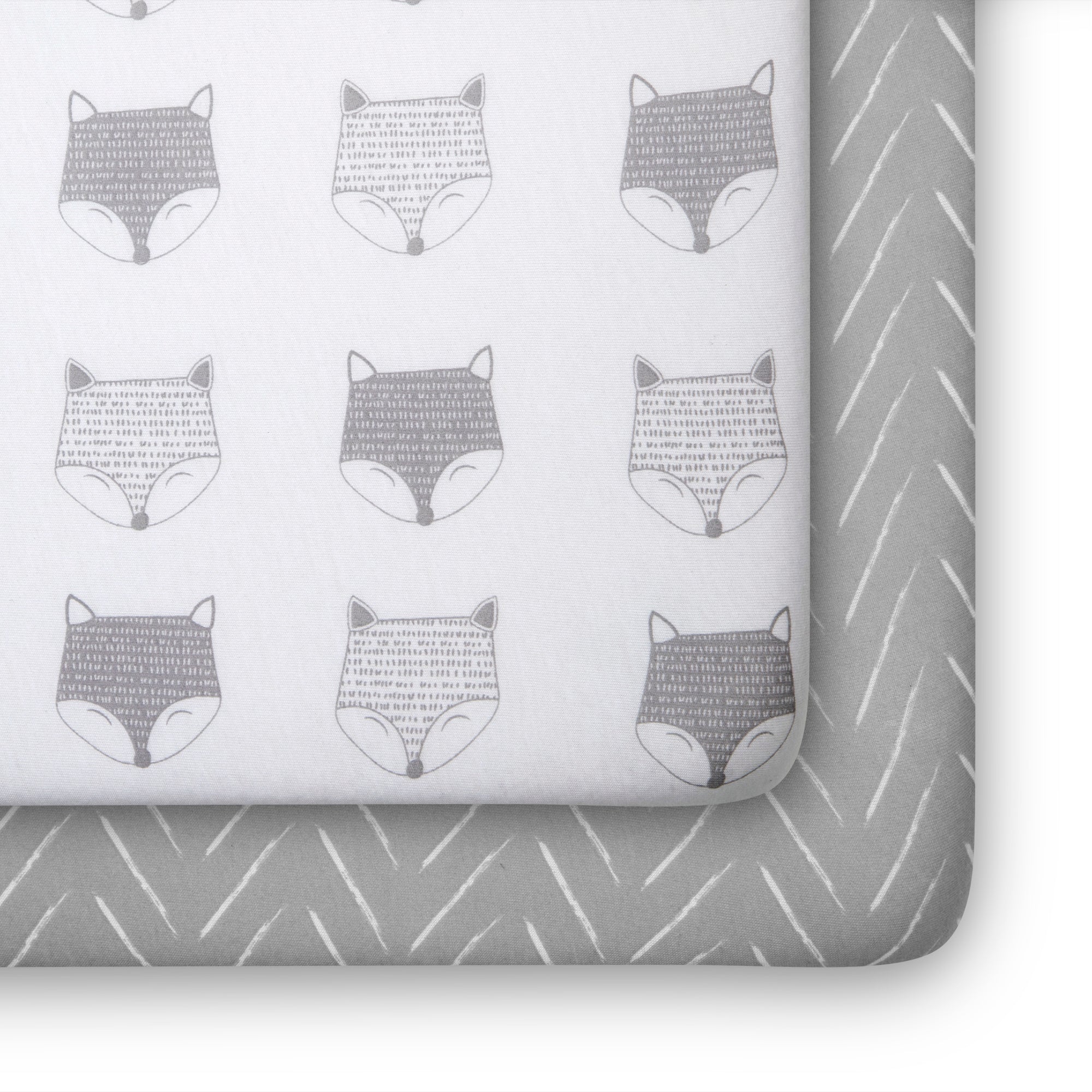 Indie Fox Fitted Crib Sheets - 2 Pack