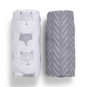 Indie Fox Fitted Crib Sheets - 2 Pack 1