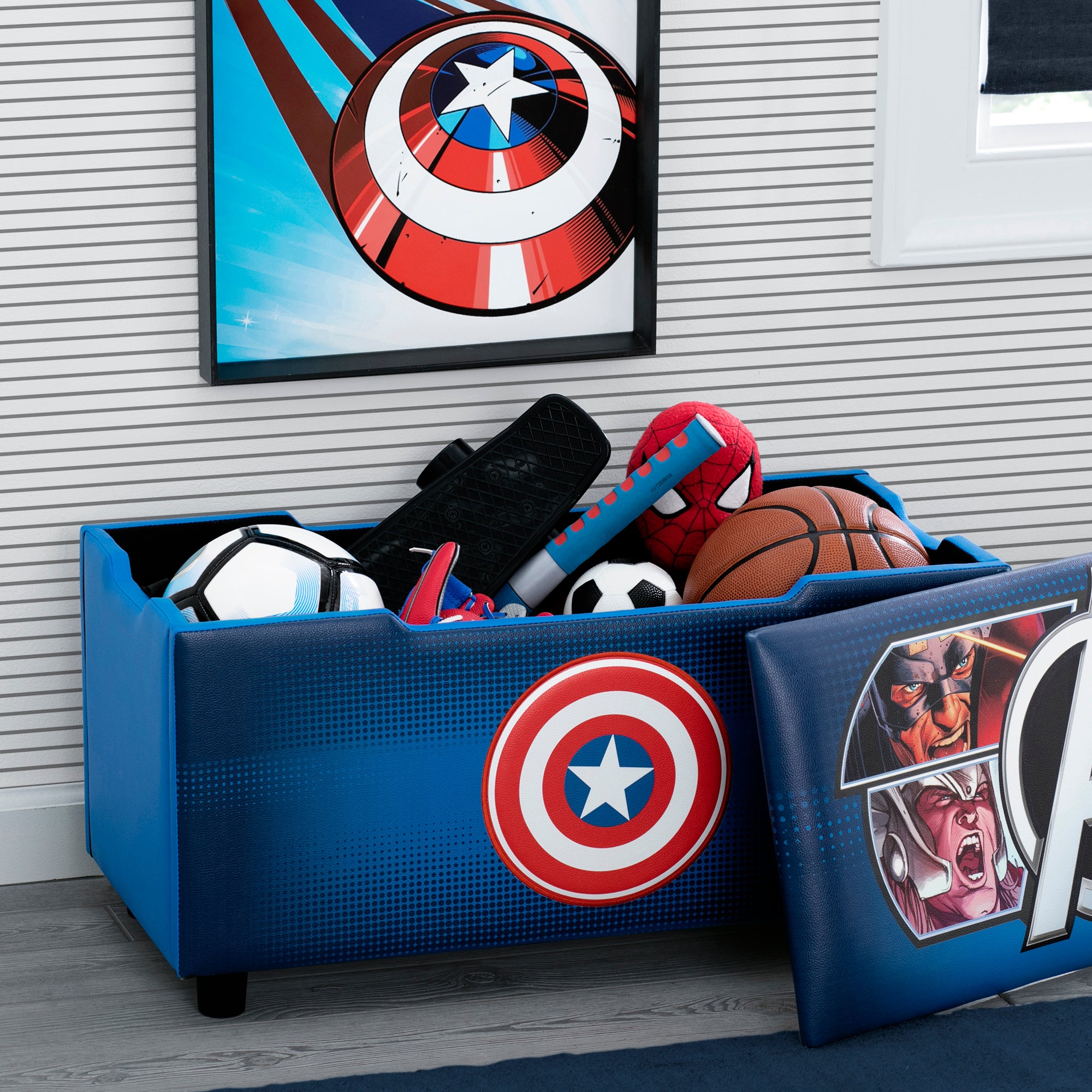 Avengers Upholstered Storage Bench for Kids