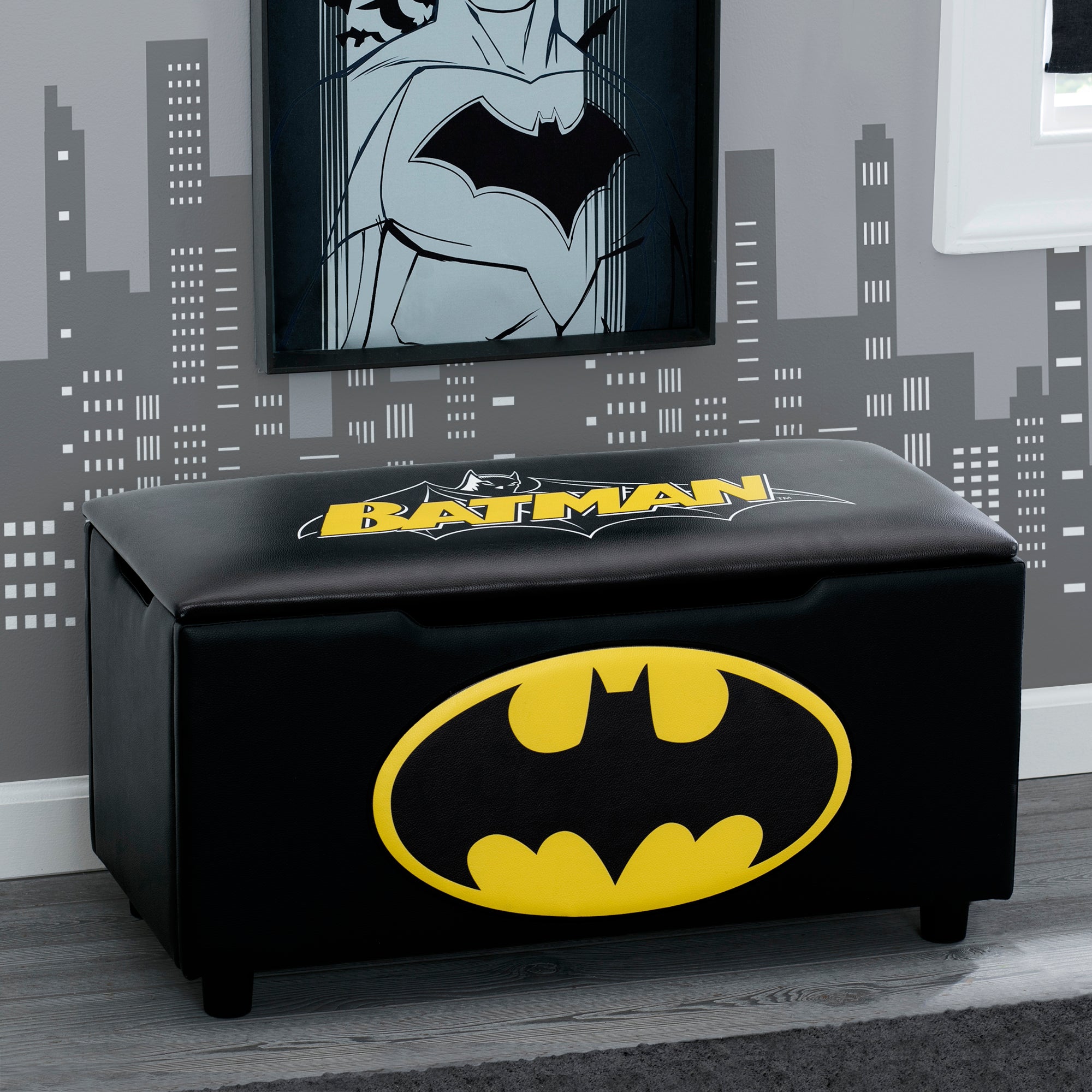 Batman Upholstered Storage Bench for Kids