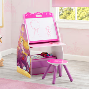 Princess Activity Center - Easel Desk with Stool & Toy Organizer 16