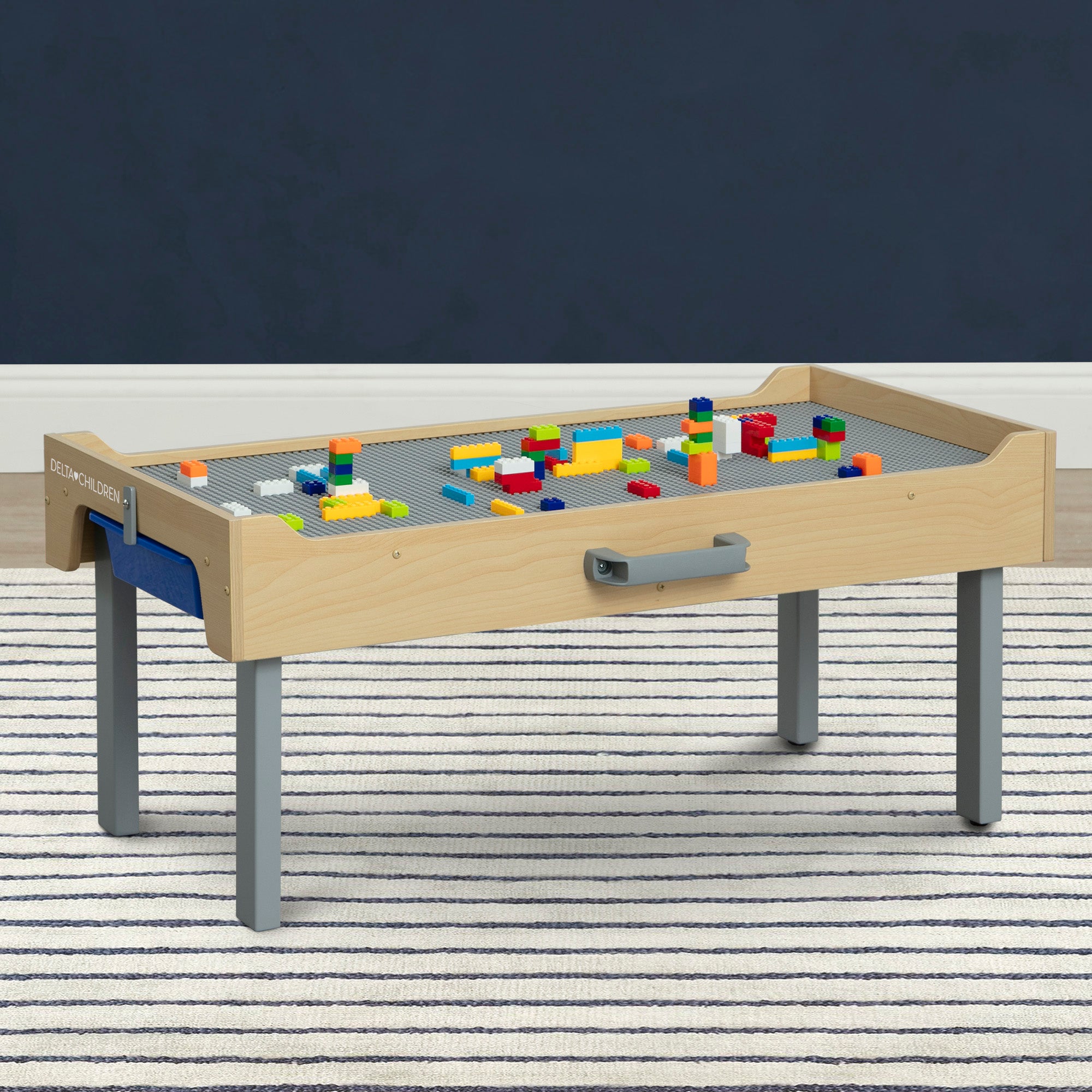 Play N Store Building Bricks Play Table with 100+ Play Bricks Included