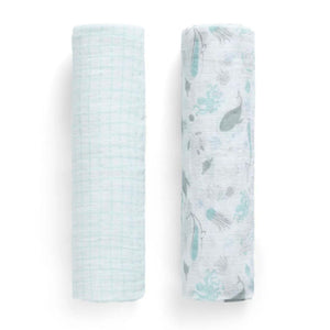 100% Cotton Muslin Baby Receiving Blankets - 2 Pack 24