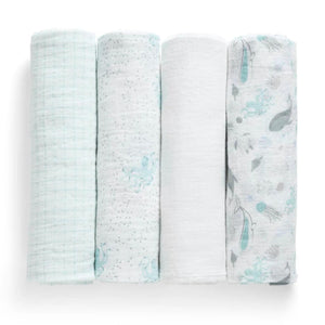 100% Cotton Muslin Baby Receiving Blankets - 4 Pack 20