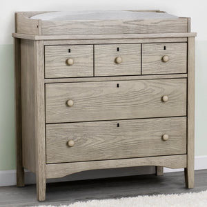 Farmhouse 3 Drawer Dresser with Changing Top and Interlocking Drawers 5