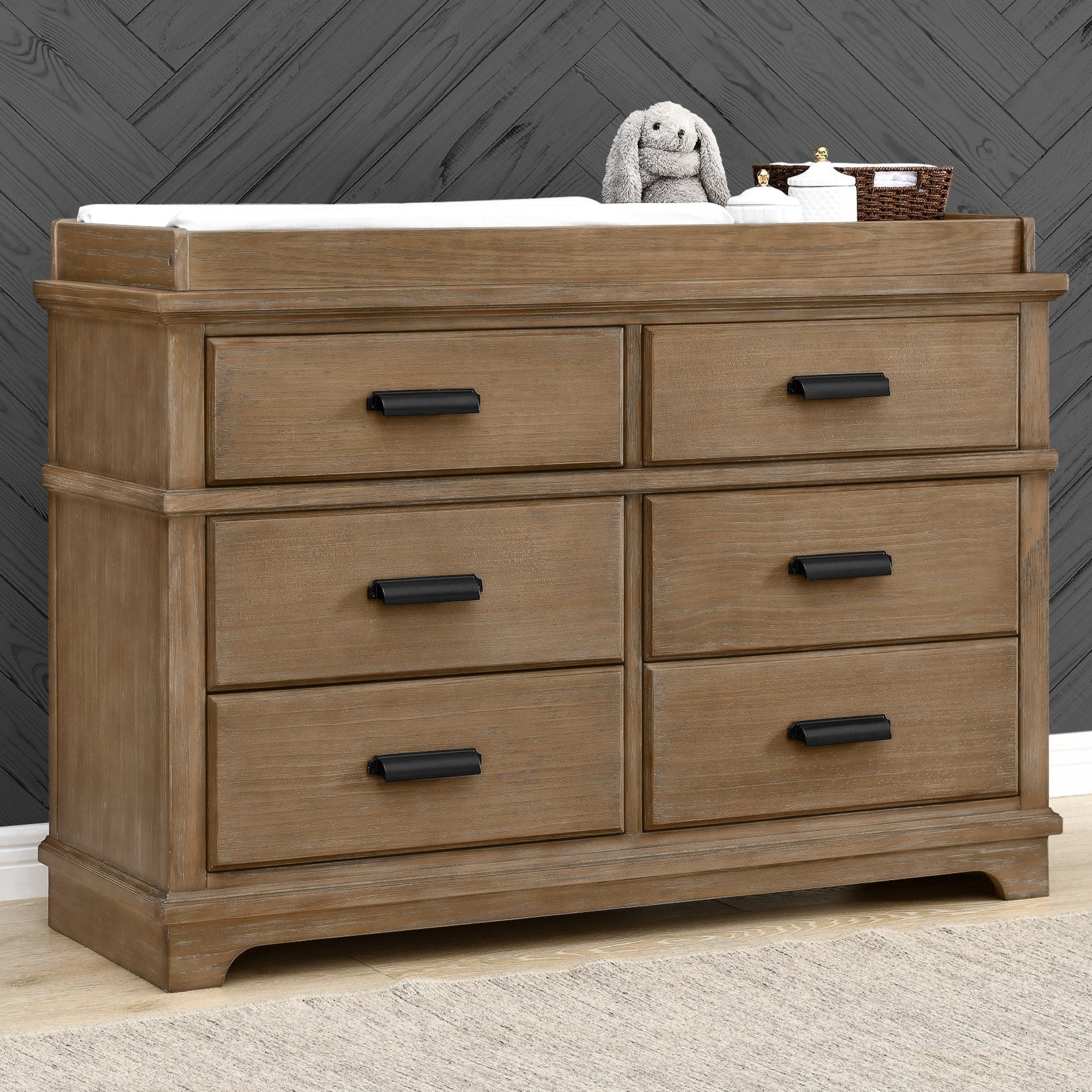 Asher 6 Drawer Dresser with Changing Top and Interlocking Drawers