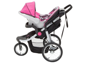 Delta Children J is for Jeep Brand Trek Pink Tonal (656) Cross Country All Terrain Jogging Stroller Left Side View c4c 16