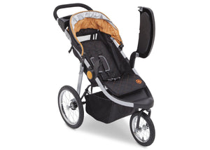 Delta Children J is for Jeep Brand Trek Orange Tonal (838) Cross Country All Terrain Jogging Stroller Right Side View e2e 4