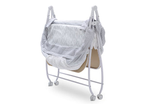 Little Folks by Delta Children Aqua Geo (2040) Twin EZ Fold Ultra Compact Double Bassinet, Folded View 6