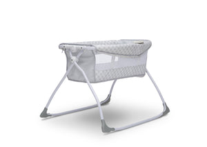 Delta Children Grey Infinity (434) Newborn Soothing Sleeper Bassinet, Right Silo View 2