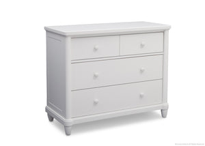 Bianca White (130) Belmont 4 Drawer Dresser, without Changing Top Option b3b 4