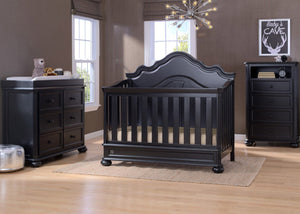 Simmons Kids Ebony (0011) Peyton Crib n' more Room View b1b 13