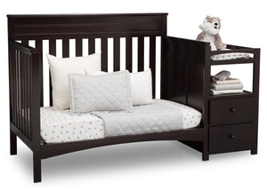 Delta Children Dark Chocolate (207) Presley Convertible Crib N Changer (530260), Day Bed, c5c 18