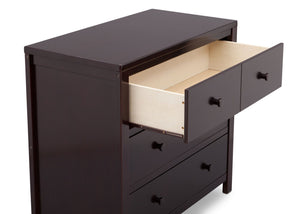 Delta Children Dark Chocolate (207) 3 Drawer Dresser, detail view, c4c 15