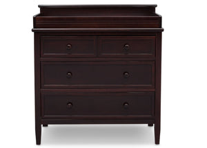 Delta Children Epic Signature 3 Drawer Dresser with Changing Top, Front View Dark Chocolate (207) c2c 6