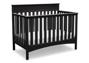 Delta Children Black (001) Fabio 4-in-1 Crib, Right View a2a 5