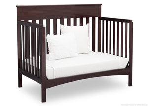 Delta Children Dark Chocolate (207) Fabio 4-in-1 Crib Side View, Day Bed Conversion d5d 24