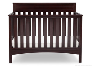 Delta Children Dark Chocolate (207) Fabio 4-in-1 Crib Front View, Crib Conversion d2d 22