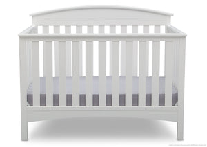 DCB: Delta Children Bianca White (130) Abby 4-in-1 Crib Front View b2b 5