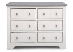 Delta Children Bianca with Rustic Haze (136) Providence 6 Drawer Dresser, Front View b2b 1