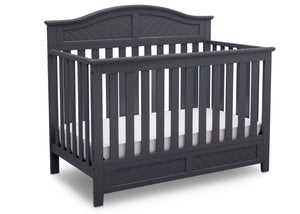 Delta Children Dark Charcoal (029) Bennington Elite Curved 4-in-1 Crib Side View c3c 4