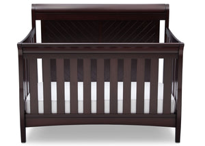 Delta Children Dark Espresso (958) Bennington Elite Sleigh 4-in-1 Convertible Crib (550650), Straight, c2c 10