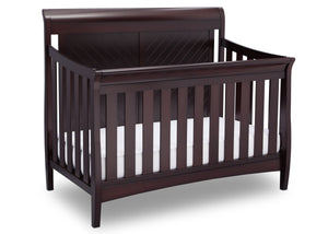 Delta Children Dark Espresso (958) Bennington Elite Sleigh 4-in-1 Convertible Crib (550650), Right Angle, c3c 11