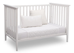 Delta Children Bianca White (130) Greyson 3-in-1 Crib, Angled Conversion to Daybed, a4a 11