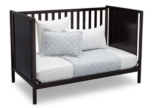 Delta Children Dark Chocolate (207) Heartland Classic 4-in-1 Convertible Crib, Day Bed Angle, d5d 28