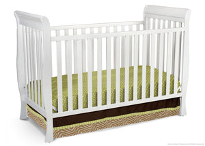 Delta Children White (100) Charleston/Glenwood 3-in-1 Crib, Crib Conversion a2a 0