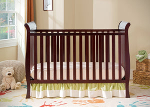 Delta Children Espresso Cherry (205) Charleston/Glenwood 3-in-1 Crib in Setting b1b 1