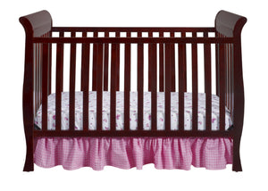 Delta Children Espresso Cherry (205) Charleston/Glenwood 3-in-1 Crib Front View, Crib Conversion b2b 7