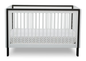 Serta Fremont 3-in-1 Convertible Crib Bianca White with Ebony (149) Front b3b 10