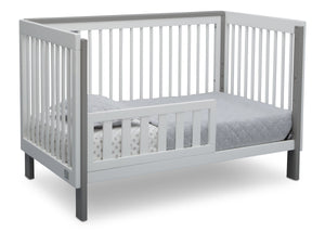 Serta Fremont 3-in-1 Convertible Crib Bianca White with Grey (166) Toddler Bed c4c 16