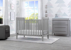 Serta Mid-Century Modern Classic 5-in-1 Convertible Crib Grey (026) Room a1a 0