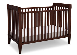 Serta Mid-Century Modern Classic 5-in-1 Convertible Crib Walnut Espresso (1324) Angle c2c 18