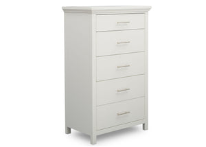 Delta Children Bianca White (130) Avery 5 Drawer Chest (708050), Sideview, b3b 6