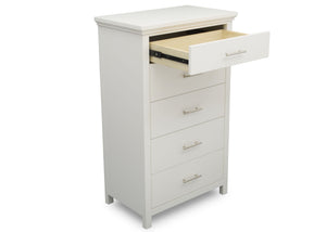 Delta Children Bianca White (130) Avery 5 Drawer Chest (708050), Detail, b4b 7