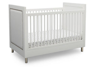 Delta Children Bianca White (1321) Avery 3-in-1 Convertible Crib (708130), Right Crib Silo View 4