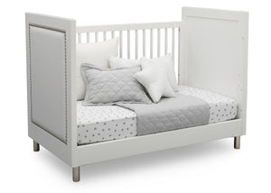 Delta Children Bianca White (1321) Avery 3-in-1 Convertible Crib (708130), Right Day Bed Silo View 6