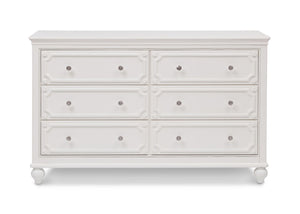 Delta Children White Ambiance (108) Princess Magical Dreams Dresser Front View b2b 0