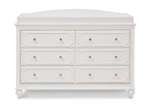 Delta Children White Ambiance (108) Princess Magical Dreams Dresser Front View with Changing Top  2