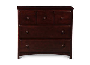 Delta Children Espresso Cherry (205) 3 Drawer Dresser (74103), Front View, d2d 3