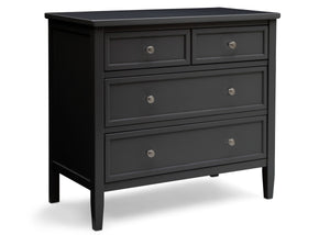 Delta Children Black (001) Epic 3 Drawer Dresser Side View e2e 8