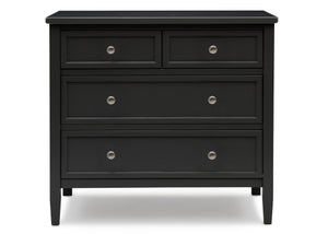 Delta Children Black (001) Epic 3 Drawer Dresser Front View e2e 10