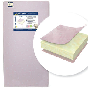 SertapedicÂ® Petals Crib and Toddler Mattress (A41102-3190-NO), cutout, a2a No Color (NO) 4